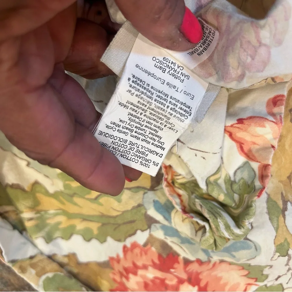 Pottery Barn Katherine Palampore Peony Duvet Cover Pillow Sham Romantic